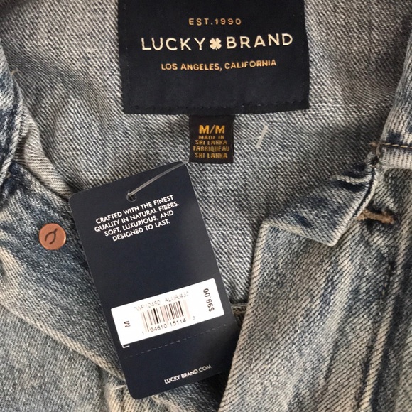 Lucky Brand Boyfriend Jean Jacket Distressed Sizes S and L NWT - Picture 12 of 14